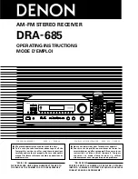 Denon DRA-685 Operating Instructions Manual preview