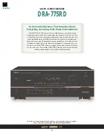 Preview for 1 page of Denon DRA-775RD Brochure & Specs