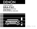 Denon DRA-F101 Operating Instructions Manual preview