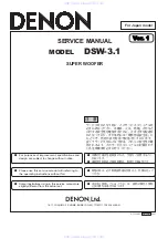 Denon DSW-3.1 Service Manual предпросмотр