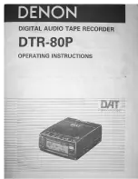 Предварительный просмотр 1 страницы Denon DTR-80P Operating Instructions Manual