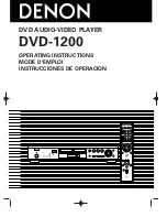 Denon DVD-1200 Operating Instructions Manual preview