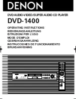 Denon DVD-1400 Operating Instructions Manual preview