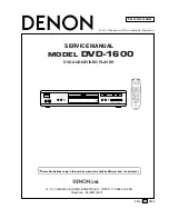 Denon DVD-1600 Service Manual предпросмотр