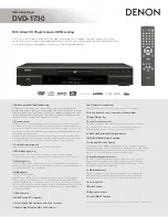 Preview for 1 page of Denon DVD-1730 Specifications