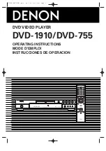 Предварительный просмотр 1 страницы Denon DVD-1910 (Spanish) Instrucciones De Operación