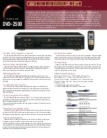 Denon DVD-2500 Datasheet предпросмотр