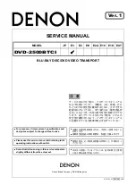 Denon DVD-2500BTCi - Blu-Ray Disc Player Service Manual preview