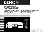 Denon DVD-2800II Operating Instructions Manual предпросмотр