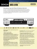 Denon DVD-2910 Specifications предпросмотр