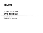 Preview for 1 page of Denon DVD 3800BDCI - Blu-ray Disc DVD/CD Player Operating Instructions Manual