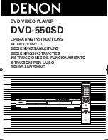 Denon DVD-550SD Operating Instructions Manual предпросмотр