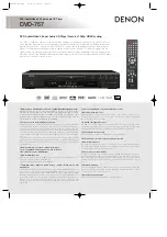 Предварительный просмотр 1 страницы Denon DVD-757 Specifications