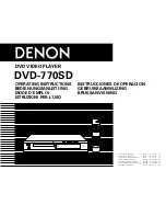 Denon DVD-770SD Operating Instructions Manual предпросмотр