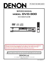 Denon DVD-900 Service Manual предпросмотр