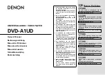 Предварительный просмотр 1 страницы Denon DVD-A1UD Owner'S Manual