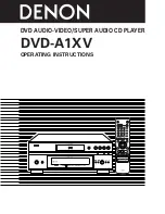 Denon DVD-A1XV Operating Instructions Manual предпросмотр