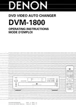 Denon DVM-1800 Operating Instructions Manual предпросмотр