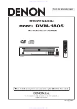 Предварительный просмотр 1 страницы Denon DVM-1805 - DVD Changer Service Manual