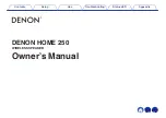 Preview for 1 page of Denon HOME 150 Owner'S Manual