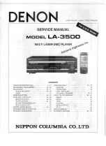 Denon LA-3500 Service Manual предпросмотр