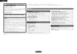 Предварительный просмотр 2 страницы Denon MULTEQXT AVR-4806 Operating Instructions Manual