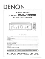 Предварительный просмотр 1 страницы Denon PMA-1055R Service Manual