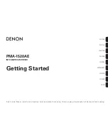 Denon PMA-1520AE Getting Started Manual предпросмотр