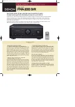 Предварительный просмотр 1 страницы Denon PMA-2000 IV - Amplifier Brochure & Specs