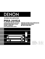 Предварительный просмотр 1 страницы Denon PMA-201SA Operating Instructions Manual