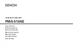 Denon PMA-510AE Owner'S Manual предпросмотр