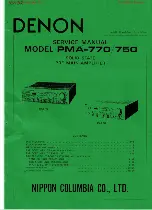 Denon PMA-750 Service Manual предпросмотр