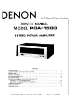 Denon POA-1500 Service Manual предпросмотр