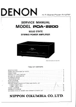 Предварительный просмотр 1 страницы Denon POA-2200 Service Manual