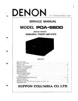 Preview for 1 page of Denon POA-6600 Service Manual