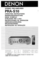 Предварительный просмотр 1 страницы Denon PRA-S1 Operating Instructions Manual