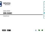 Denon Professional DN-500C Owner'S Manual предпросмотр