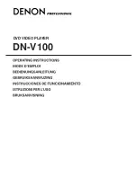 Denon Professional DN-V100 Operating Instructions Manual предпросмотр