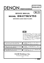 Предварительный просмотр 1 страницы Denon Professional DN-V755 Service Manual