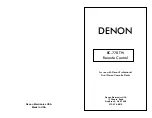 Preview for 2 page of Denon RC-770 TW Quick Manual