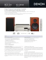 Предварительный просмотр 1 страницы Denon RCD-CX1 Specifications