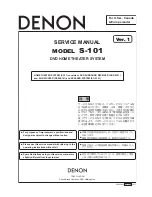 Denon S-101 Service Manual preview