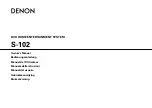 Preview for 1 page of Denon S-102 Owner'S Manual