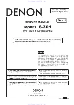 Denon S-301 Service Manual preview