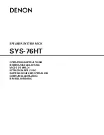 Preview for 1 page of Denon S-76HT Operating Instructions Manual