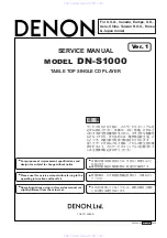 Denon S1000 - DN Scratch DJ Table Top CD Service Manual preview