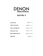 Предварительный просмотр 1 страницы Denon Split Mix 6 User Manual