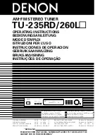 Preview for 1 page of Denon TU-235RD Operating Instructions Manual