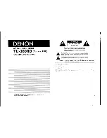 Denon TU-380RD Operating Instructions Manual preview