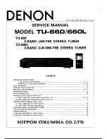 Preview for 1 page of Denon TU-660 Service Manual